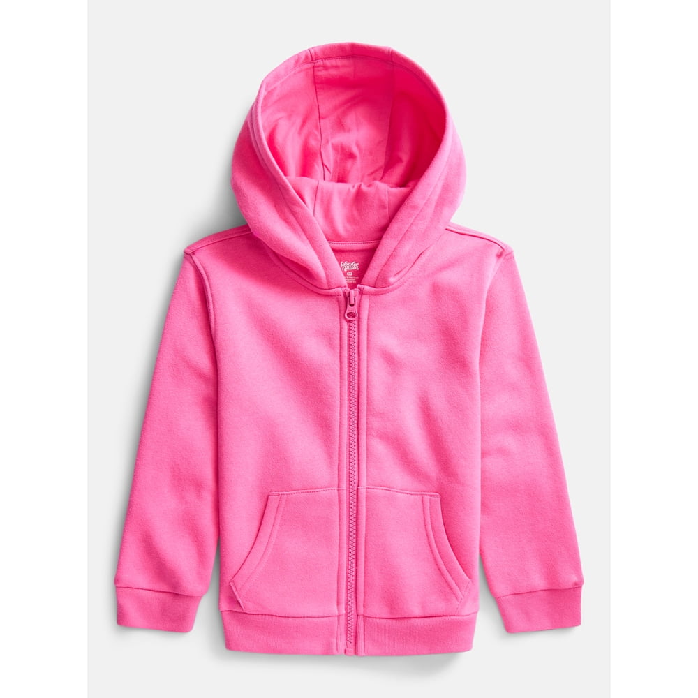 Wonder Nation Baby and Toddler Fleece Zip Up Hoodie, Sizes 0M-6T