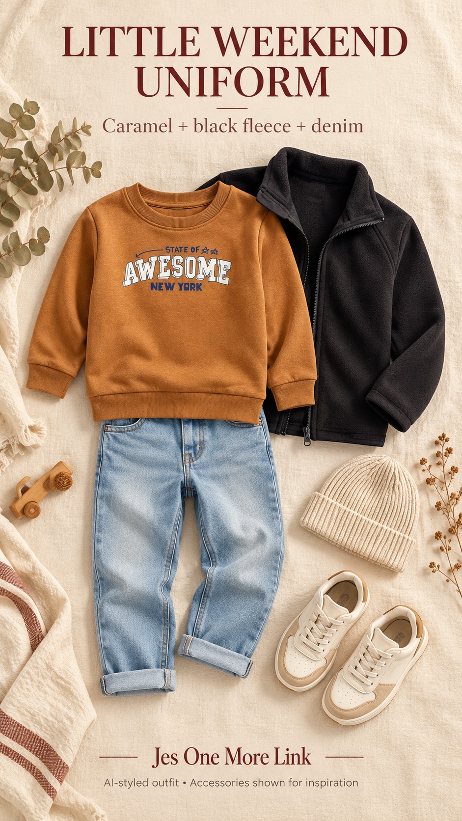 Caramel + denim