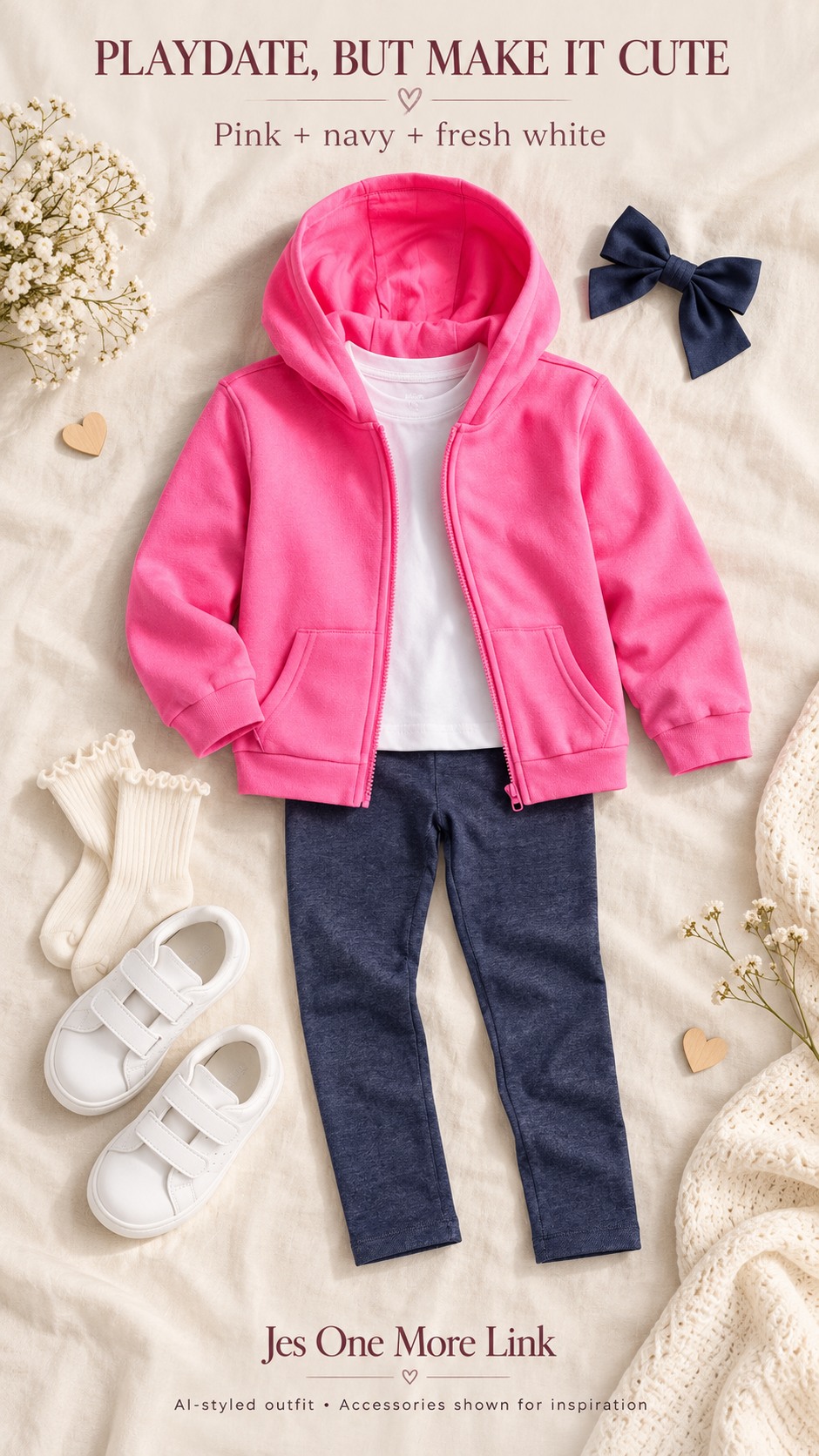 Pink + navy